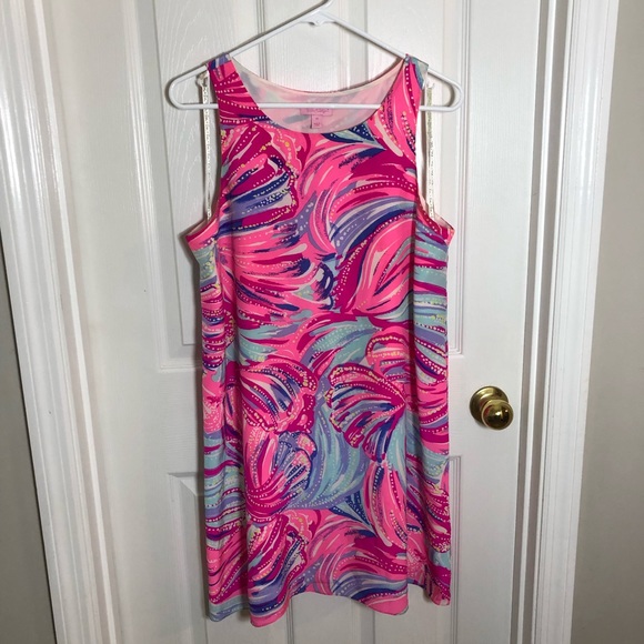 Lilly Pulitzer Jackie Silk Shift Dress in “Oh My Guava” Size Medium - Picture 5 of 7